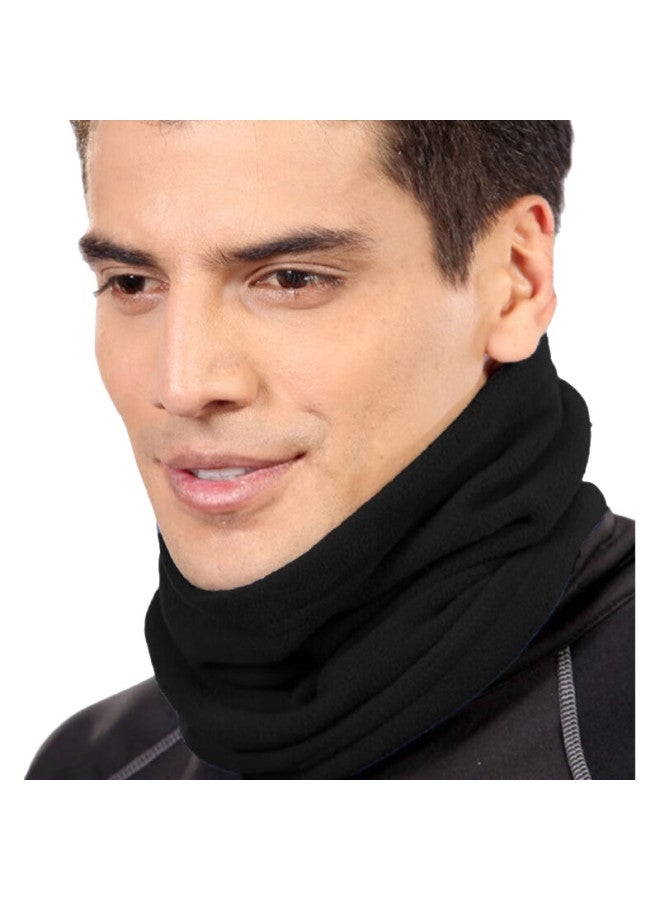 JAJALIN Su Zi Series Neck Warmer Set Winter Unisex Cycling Face Mask Windproof Warm Hat Face Neck Scarf Head Cover Black - Image 3
