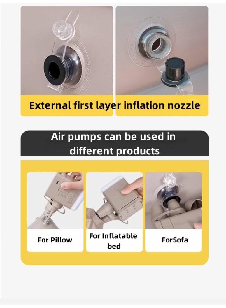 Saudi Select Single Air Bed, Inflatable bed with Built-in Pump, 5 Mins Quick Self-Inflation/Deflation Air Mattress, Blow Up Bed for Home Portable Camping Travel - Image 4