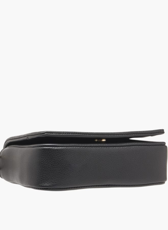 MISSY Women Logo Embossed Crossbody Bag with Detachable Strap and Flap Closure  - Image 5