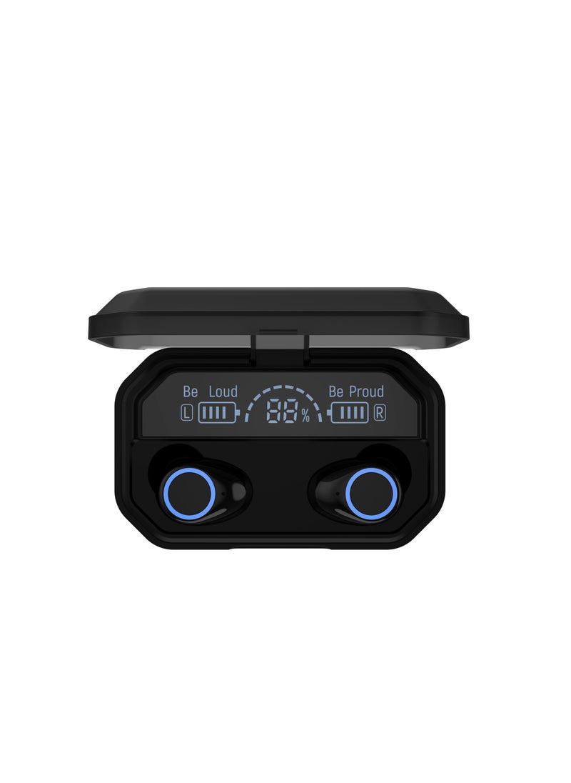 devia - Devia Kintone Series Joy A12 Ultra Long Standby TWS Wireless Earphone - Black - Image 1