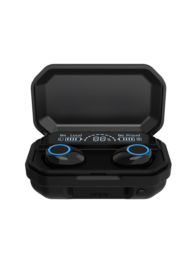 devia - Devia Kintone Series Joy A12 Ultra Long Standby TWS Wireless Earphone - Black - Image 1