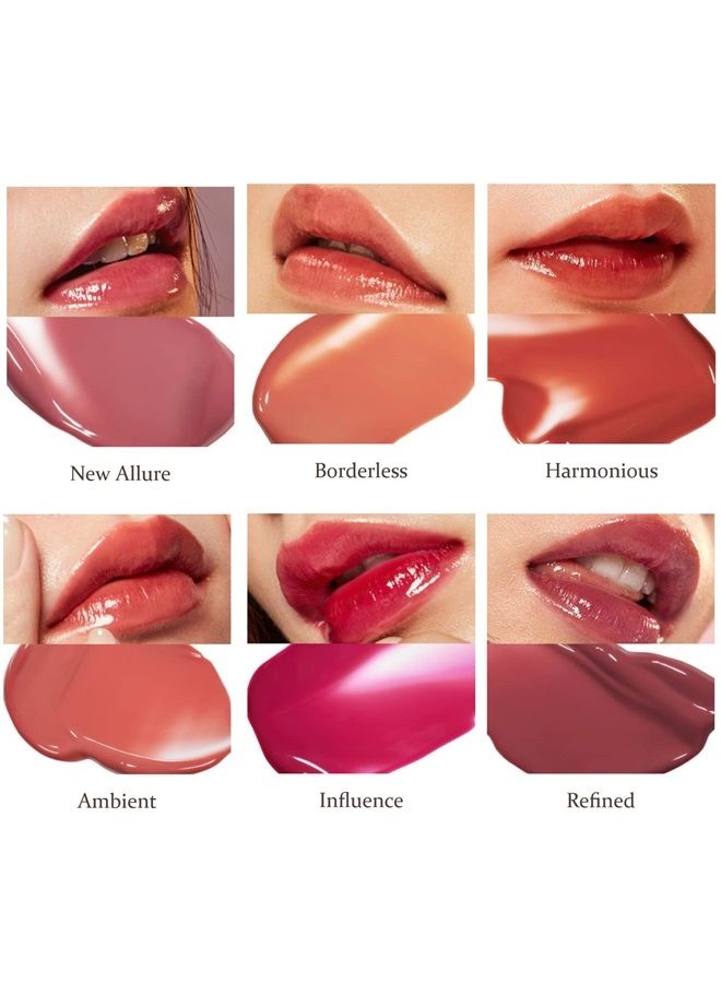 HINCE معزز المزاج سائل توهج الماء - صبغة شفاه غير لزجة ومقاومة للماء للنساء - لمسة شفاه طويلة الأمد لتوهج طبيعي وزجاجي - مكياج سائل مرطب، 0.16 أونصة سائلة (بدون حدود) - Image 4