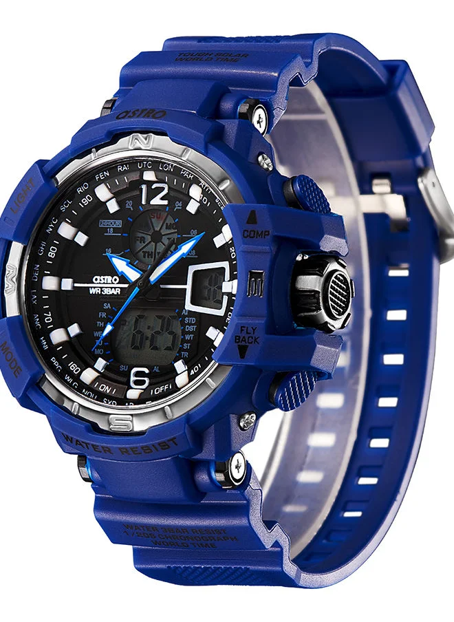 أسترو Men Analog+Digital Round Polyurethane Wrist Watch A22809-PPNB