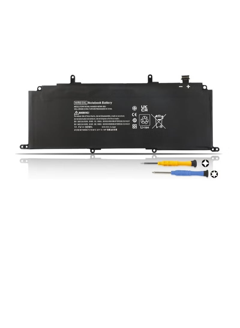 11.1V 32Wh/3-Cell WR03XL Laptop battery compatible for HP Split 13 x2 13-m 13-m000 13-m100 13-m200 Detachable Pavilion 13 x2 AMD 13-p 13-p000 13-p100 2-in-1 Tablet Series 13-m100la 13-m210dx - Image 3