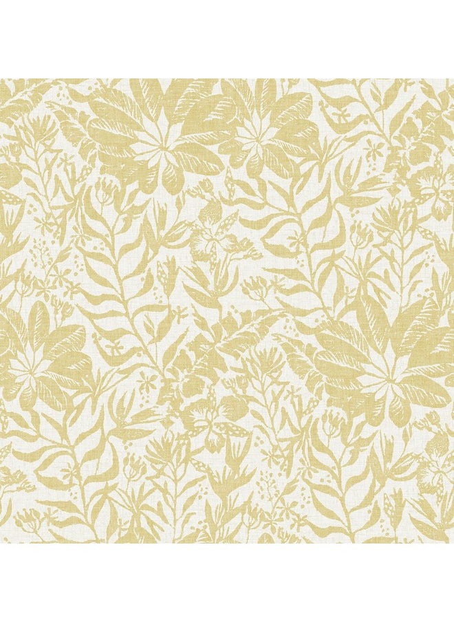NuWallpaper Nus3999 Foliole Peel & Stick Wallpaper Yellow  - Image 1