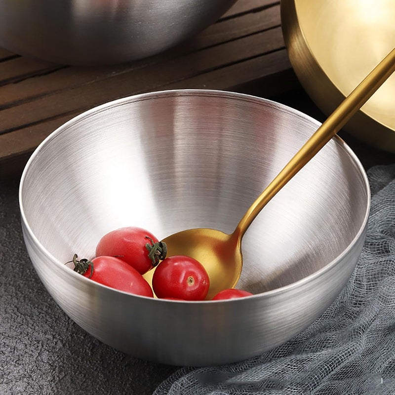 Yansanido 2 Pcs Salad Bowl 1600 Ml 042 Gal and 3000 Ml 079 Gal Food Grade Bowl for Salads Soup Rice Cereal Breakfast Dinner Serving and Oatmeal at Home and Outdoors gold - Image 5