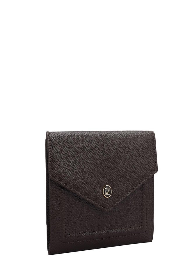 Da Milano Mini Leather Wallet for Women - Brown - Image 2