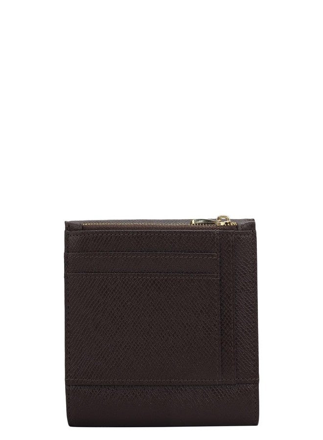 Da Milano Mini Leather Wallet for Women - Brown - Image 3