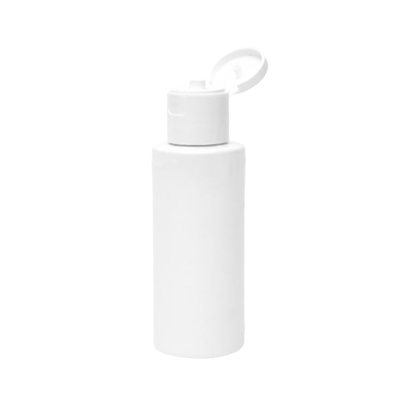 Devinez Round White HDPE Bottle, 50ml (Pack of 4) with White Flip-Top Cap for Serum, Essential Oils, Blends, DIY Skin Care, Cosmetics, Multipurpose Bottle for Home and Travel Purpose - Image 3