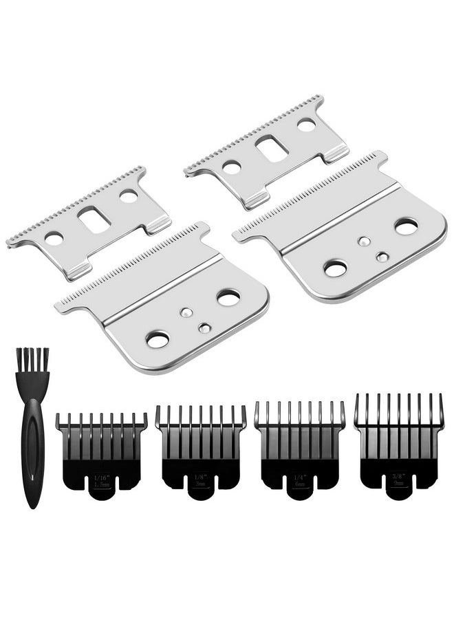 colorski 2 PACK T Outliners Blades Compatible with Andis T Outliners Trimmer, Gtx Trimmer,T Outliners Replacement Blade (sliver steel T blade + sliver steel blade)  - Image 1