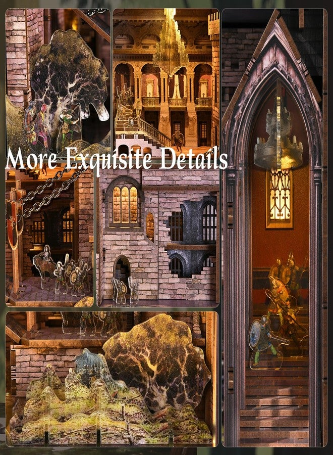 CCCDF Book Nook Kit, DIY Miniature House Dollhouse Kit for Adults and Teens, Booknook Bookshelf Decor with LED Light, Gifts for Family and Friends (Robin Hood - The Castle's Escape) - Image 3