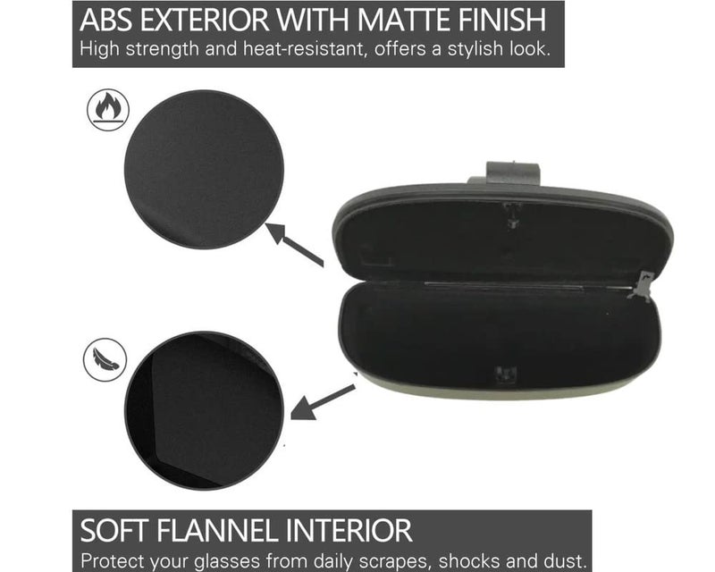 Oshotto حافظة نظارات شمسية أوشوتو مع إغلاق مشبك متوافقة مع هوندا سيتي 2020-2025 (أسود) - Image 2