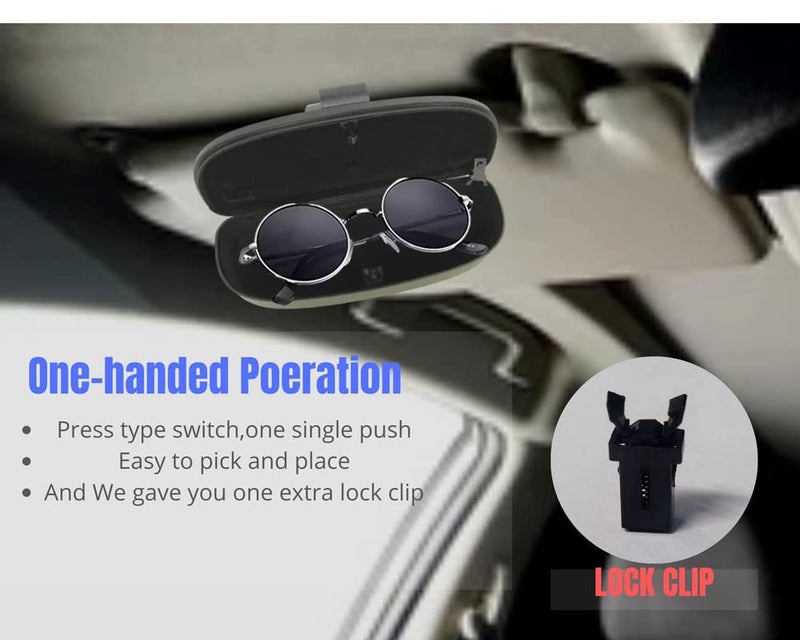 Oshotto حافظة نظارات شمسية أوشوتو مع إغلاق مشبك متوافقة مع هوندا سيتي 2020-2025 (أسود) - Image 3