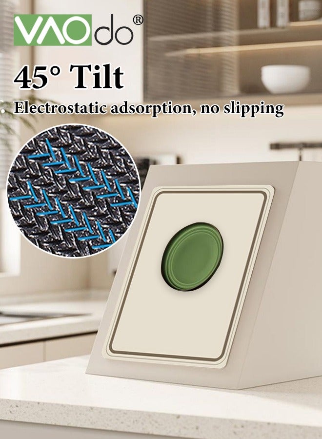 فاو دو قطعتان من بساط تجفيف الأطباق المصنوع من طين الدياتوم، بساط تجفيف الأطباق الحديث فائق الامتصاص وغير قابل للانزلاق للمطبخ والمقهى وغرفة الشاي، 40×60 سم - Image 3