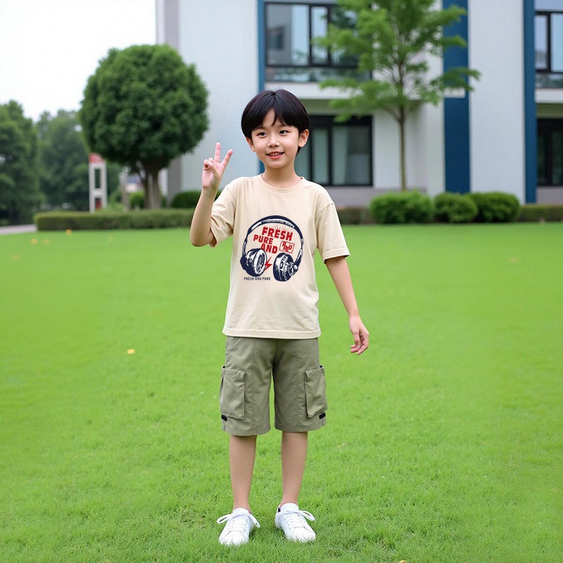 Children'S Wear 2025 Boys' Shorts Summer Casual Pants Children'S Five-Point Pants Large Children'S Summer Wear New Style Workwear Pants Thin - Image 2