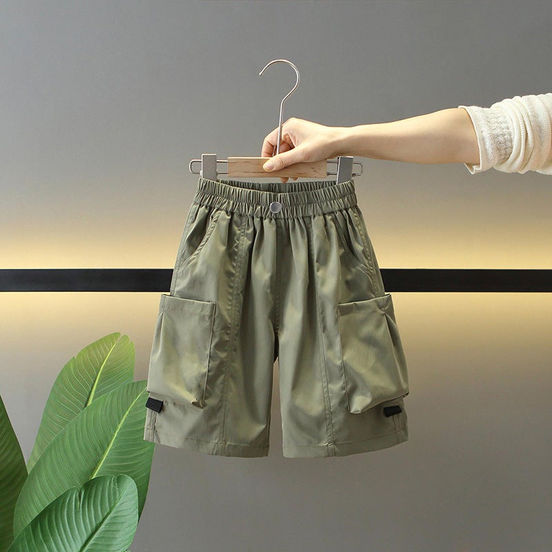 Children'S Wear 2025 Boys' Shorts Summer Casual Pants Children'S Five-Point Pants Large Children'S Summer Wear New Style Workwear Pants Thin - Image 5