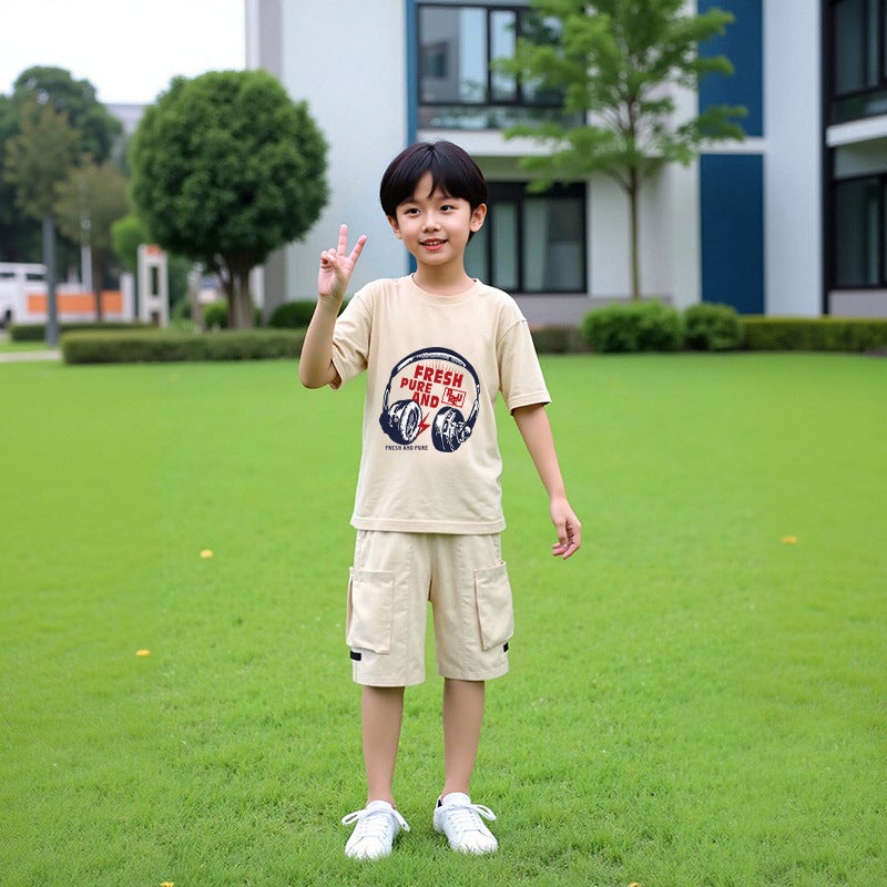 Children'S Wear 2025 Boys' Shorts Summer Casual Pants Children'S Five-Point Pants Large Children'S Summer Wear New Style Workwear Pants Thin - Image 3