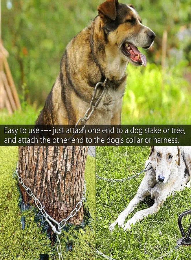 MELAIRON 25ft Dog Chains for Outside - Heavy Duty Tie Out Chain Leash Great for Small to Large Dogs Up to 200Lbs - Chew Proof Long Chain for Yard Camping or Travel - Image 5
