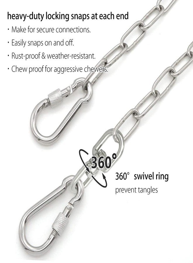 MELAIRON 25ft Dog Chains for Outside - Heavy Duty Tie Out Chain Leash Great for Small to Large Dogs Up to 200Lbs - Chew Proof Long Chain for Yard Camping or Travel - Image 4