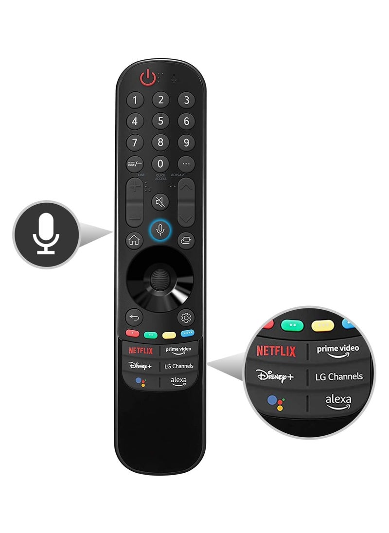 XICEN - Magic Remote AN MR22GA Replacement for LG TV Remote with Alexa Voice and Pointer Function Universal for LG Remote Control for LG UHD OLED QNED NanoCell 4K 8K (22GA voice alexa) - Image 1