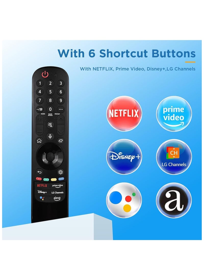XICEN - Magic Remote AN MR22GA Replacement for LG TV Remote with Alexa Voice and Pointer Function Universal for LG Remote Control for LG UHD OLED QNED NanoCell 4K 8K (22GA voice alexa) - Image 1