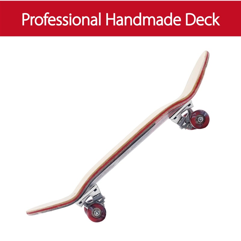 RACOFSB Pro Fingerboard 34mm Wooden Board Professional Finger Skateboard Trucks CNC Swirl Wheels (Death) - Image 3