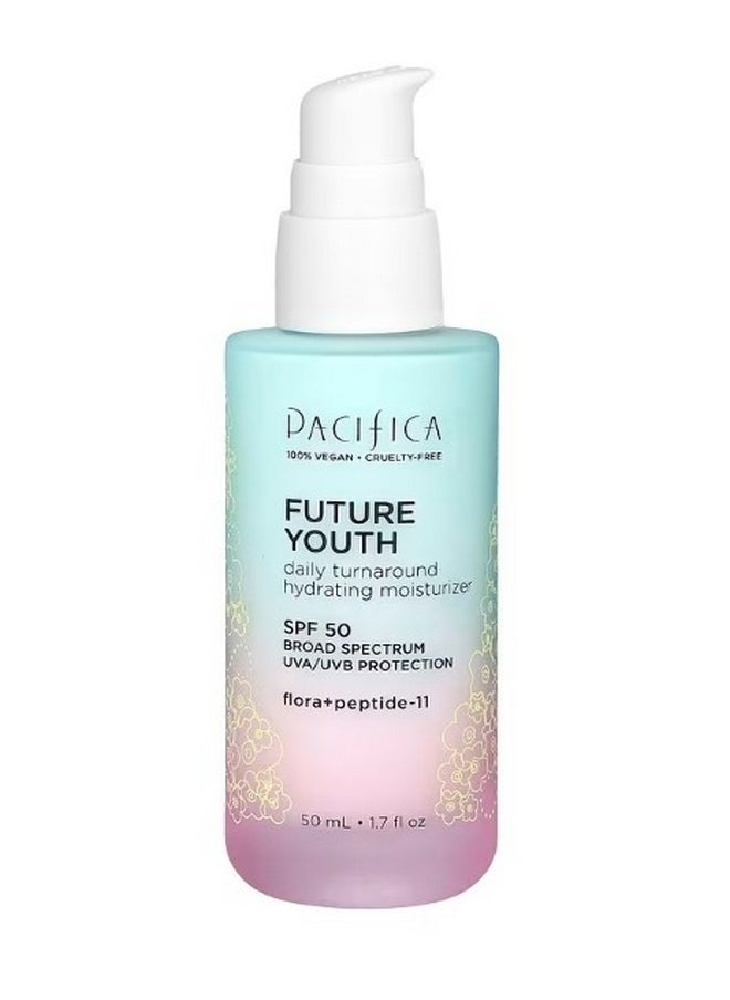 باسيفيكا Future Youth Daily Turnaround Hydrating Moisturizer SPF 50 1.7 fl oz 50 ml  - Image 1