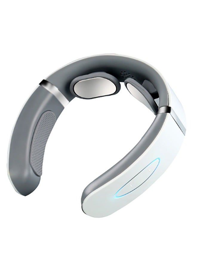 إسكدنيا نبض كهربائي للرقبة لتخفيف الألم، رقبة ذكية مع حرارة، جهاز تحكم عن بعد، موجه صوتي، خفيف الوزن للمكتب والمنزل والسفر - Image 1