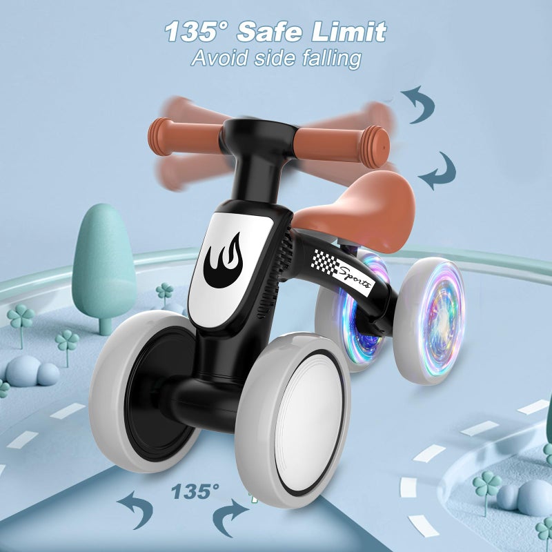 WETIFY Colorful Lighting Baby Balance Bike Toys for 1 Year Old Boy Gifts, 10-36 Month Toddler Balance Bike, No Pedal 4 Silence Wheels & Soft Seat First Bike, One Year Old Boy Birthday Gift. - Image 3