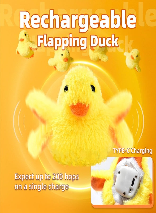 SmartTail Cat Toys Rechargeable Flapping Duck, Lifelike Quacking Sound, Touch Activated Kitten Plush Toy Interactive Cat Exercise Toys for All Indoor Kicker Toys 4.0 Inches - Image 3