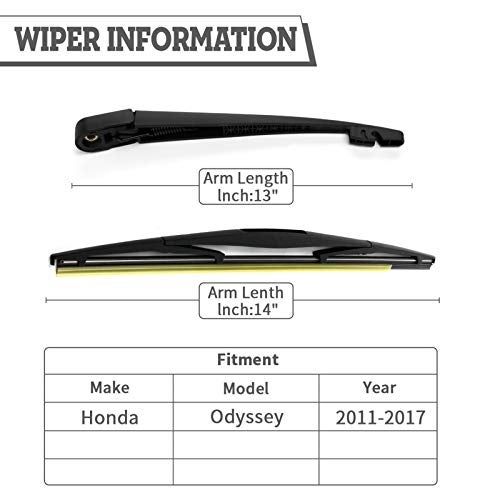 HODEE Rear Wiper Arm Blade Nut Set Replacement for Honda Odyssey 2011-2017 Rear Wiper Cover Accessories Assembly, Wiper Cap Set for Back Windshield Window 76720SHJA01 - Image 2
