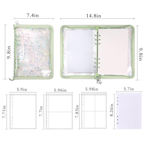 MUDOR 4 in 1 Sticker Storage Organizer, Binder with Storage Sleeves and Release Paper, Reusable Collecting Book Album Holder, A5 Blank Sticker Container Organizer - Image 2