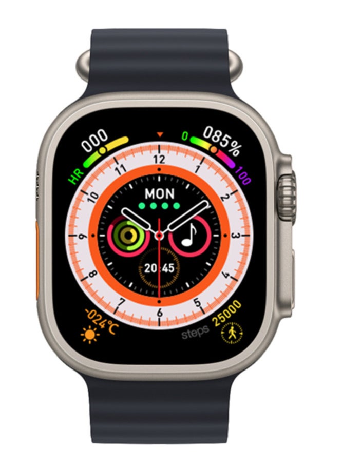 AROAQ - HW68 Ultra Smartwatch, 200Mah Long Battery Wireless Charging Smart Wrist Watch With NFC Function, Large Display Waterproof Bluetooth Full Touchscreen Health Monitor Watch, (1pc, Black) - Image 1