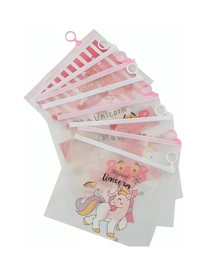 Generic A transparent makeup bag and pencil case made of PVC with a cartoon design ( Multi-shape )  - Image 1