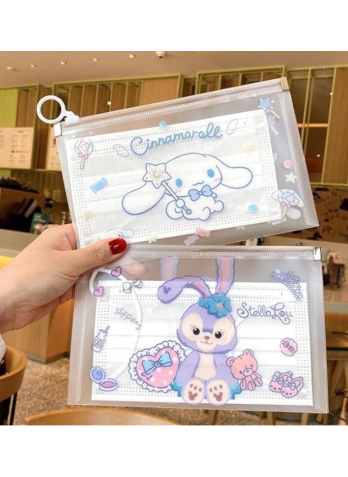 Generic A transparent makeup bag and pencil case made of PVC with a cartoon design ( Multi-shape )  - Image 2