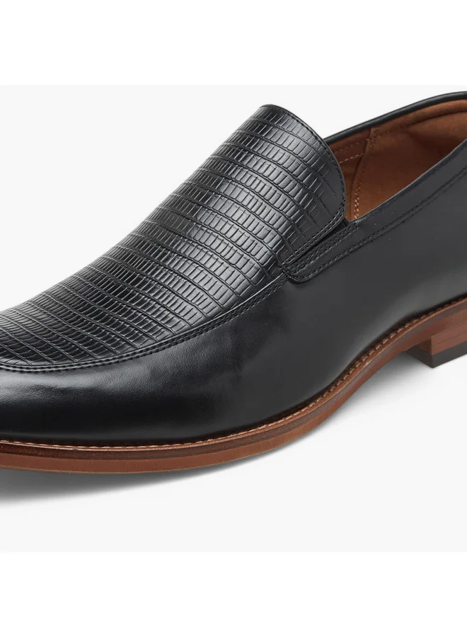 DUCHINI Men's Textured Slip-On Loafers