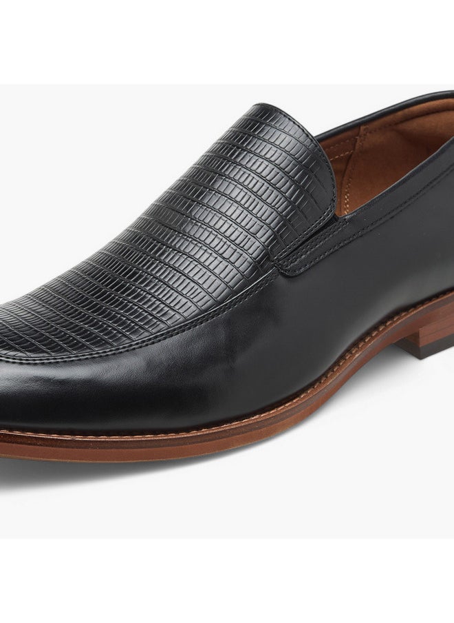 DUCHINI Men's Textured Slip-On Loafers  - Image 4