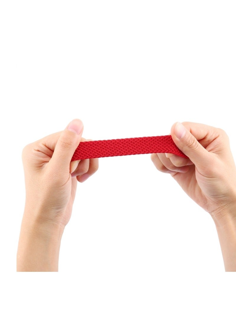 Braided Solo Loop Stretchy Strap Compatible With Apple Watch Band SE 38/40/41mm iWatch Series 7/6/5/4/3/2/1 Red - Image 2