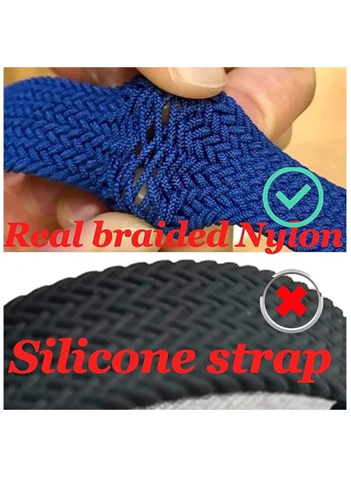 Braided Solo Loop Stretchy Strap Compatible With Apple Watch Band SE 38/40/41mm iWatch Series 7/6/5/4/3/2/1 Red - Image 4