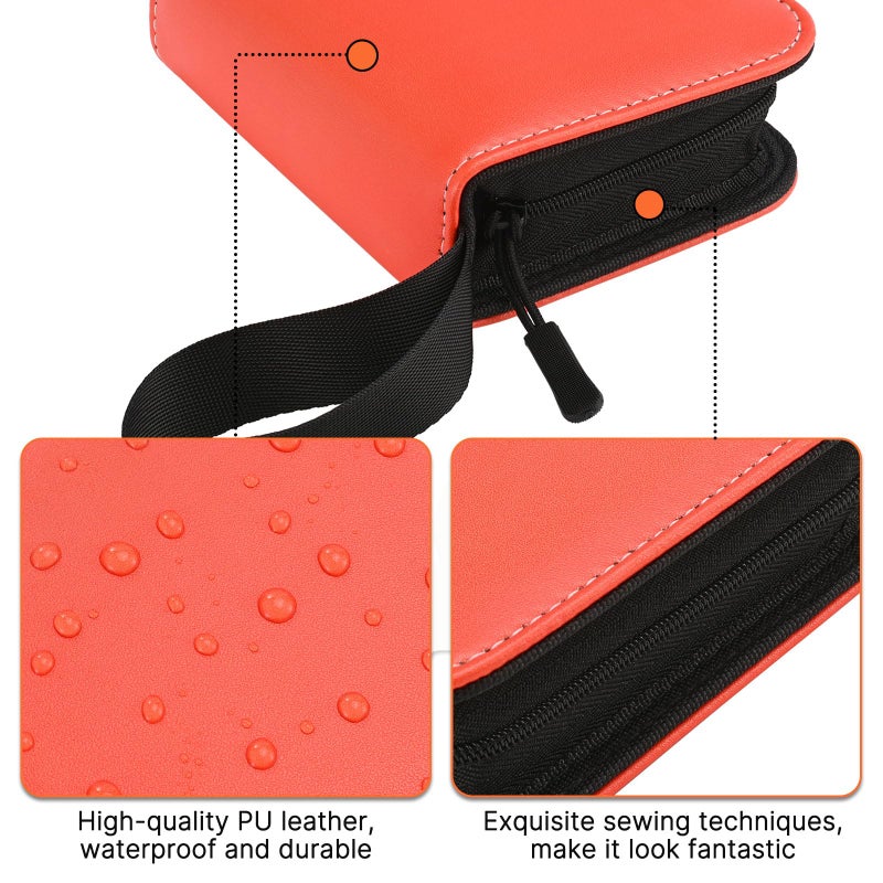 Linkinbot 2-Pocket Trading Card Binder for TCG cards, Hold 80 Cards with 40 removable sleeves, One Card Size Collectible Trading Card Albums (ORANGE) - Image 3