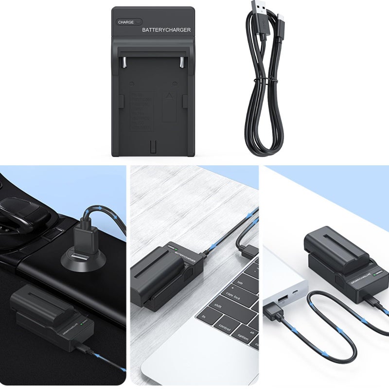 USB C Camera Battery Charging Adapter Fast Charger for F750 F770 F960 F970 F980D F990 FM50 FM55H FM500H - Image 3