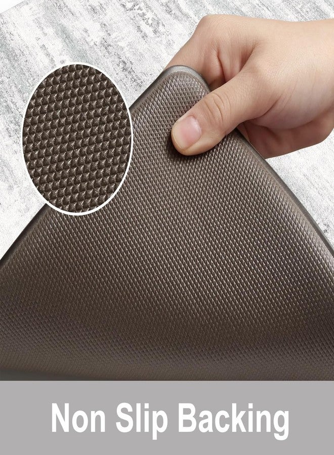 KIMODE Anti Fatigue Kitchen Mats for Floor, Abstract Farmhouse Kitchen Rugs, Cushioned Kitchen Floor Mats, Comfort Standing Mat for Sink, Laundry, Office, Desk Multi-Grey 17"x47"+17"x29" - Image 4