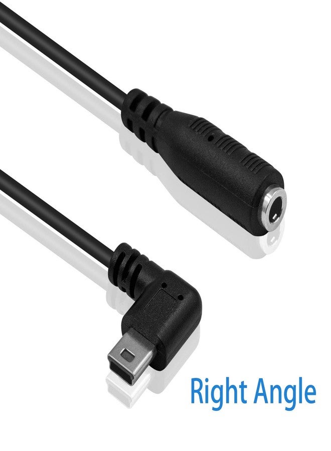 Duttek Mini USB to 3.5mm Cable, Right Angled Mini USB Male to 4 Pole 3.5mm Female Cable Cord for Active Clip Mic Microphone Adapter Cable-15cm/5.9 in - Image 2