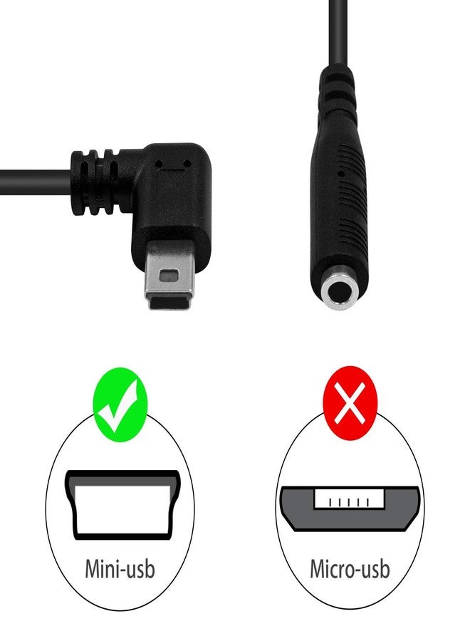 Duttek Mini USB to 3.5mm Cable, Right Angled Mini USB Male to 4 Pole 3.5mm Female Cable Cord for Active Clip Mic Microphone Adapter Cable-15cm/5.9 in - Image 4