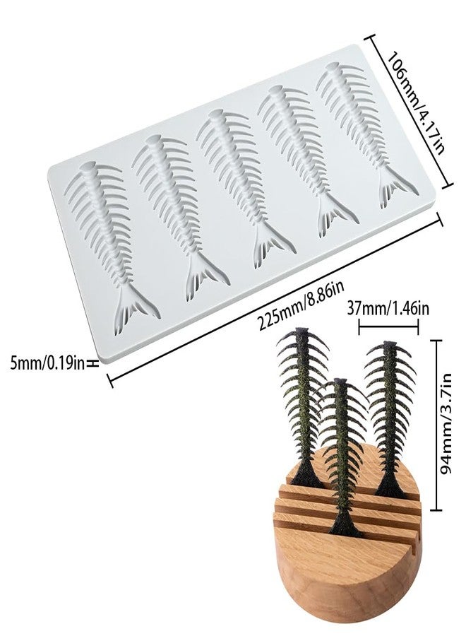 AK ART KITCHENWARE 5 cavities Fish Bone Design Fondant Silicone Icing Mats for Cakes Moldes De Silicona Baking Mold Cake Pastry Tools Cake Decorating Lace Mats - Image 2