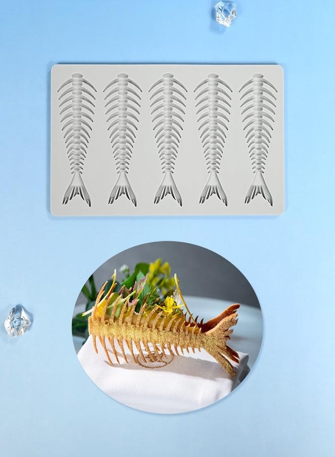 AK ART KITCHENWARE 5 cavities Fish Bone Design Fondant Silicone Icing Mats for Cakes Moldes De Silicona Baking Mold Cake Pastry Tools Cake Decorating Lace Mats - Image 5