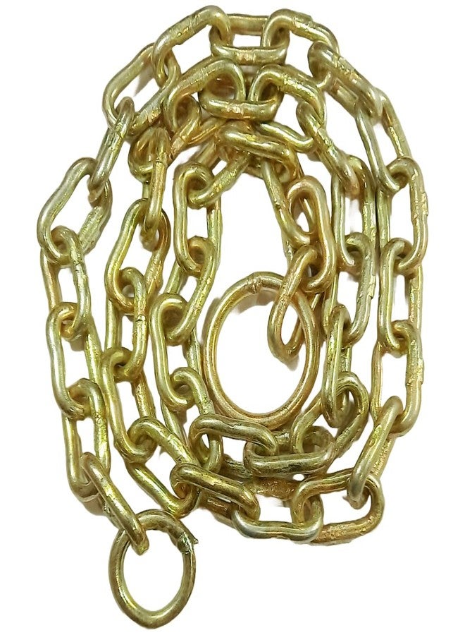 TEELLON 3-Feet (6mm) Heavy Duty Strong Metal Chain for Locking Door Channel gate Fence, Swing Chain for Hanging Swing Hammock Chair Punching Bags Multipurpose Uses Weight Up to 400 KG.(Golden-1Pcs) - Image 1