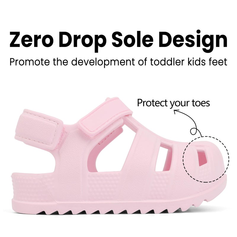 ChayChax Toddler Classic Fisherman Sandals Boys Girls Closed Toe Water Pool Beach Sandal Naturally Splay,Pinkï¼Œ4 Toddler - Image 5