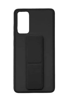 glassology Samsung Galaxy A33 case with Magnetic Stand & Holder Premium Silicone Vertical & Horizontal Hand Strap Grip Multi Stand Car Mount Kickstand Finger Strap with Screen Protector (Black)  - Image 1