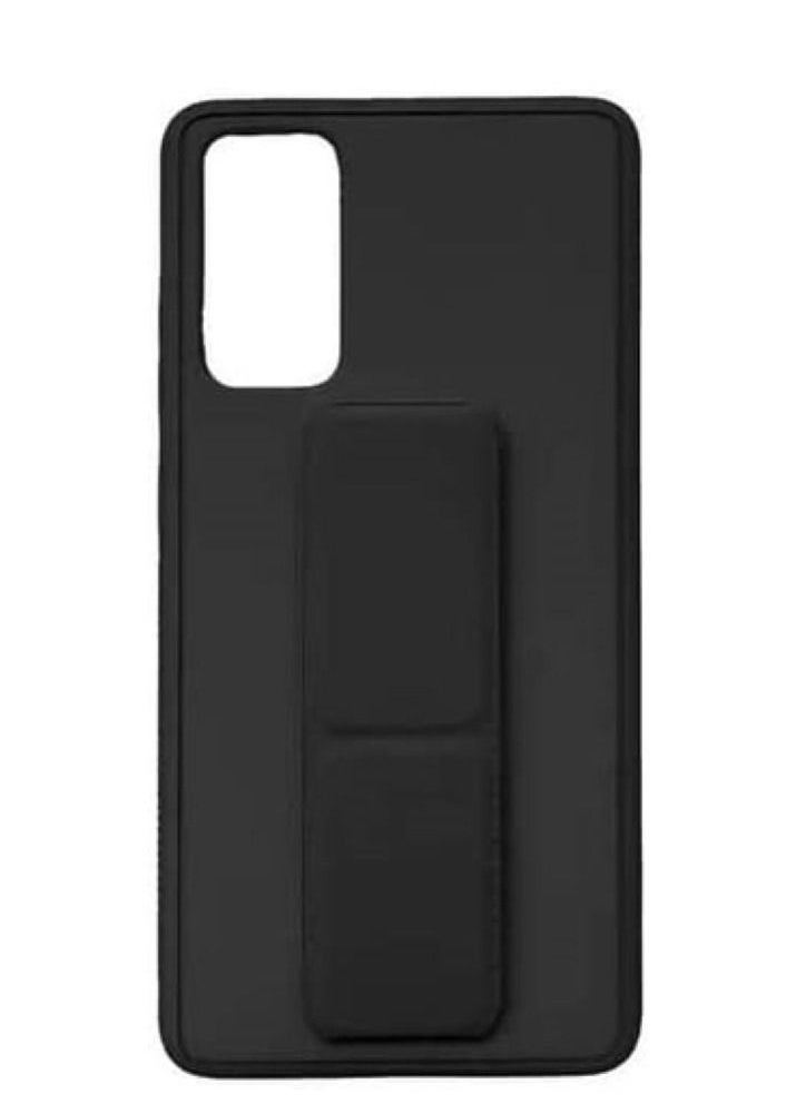 glassology Samsung Galaxy A33 case with Magnetic Stand & Holder Premium Silicone Vertical & Horizontal Hand Strap Grip Multi Stand Car Mount Kickstand Finger Strap with Screen Protector (Black)  - Image 1